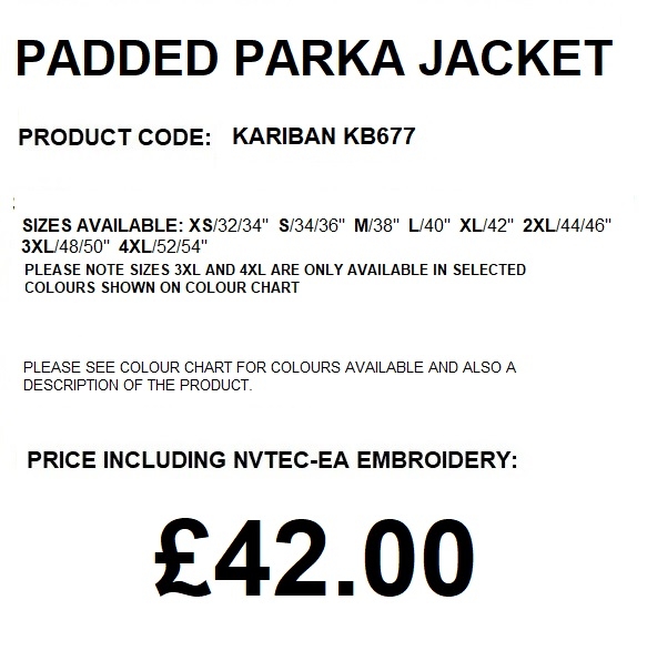 KB677 KARIBAN PARKA JACKET DESCRIPTION