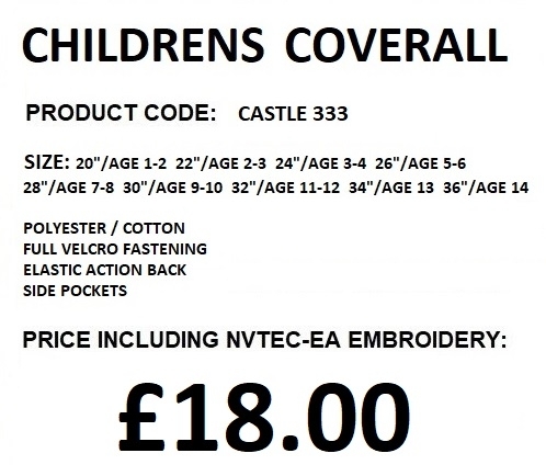 CHILDRENS COVERALL 333 DESCRIPTION