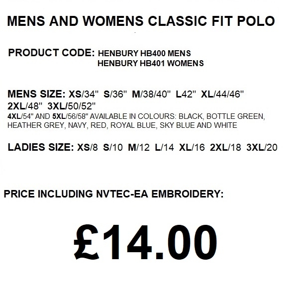 HB400 HENBURY POLO DESCRIPTION