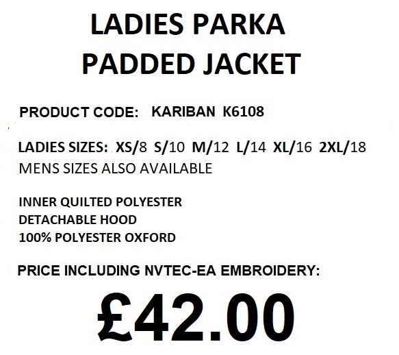 K6108 KARIBAN PARKA JACKET DESCRIPTION