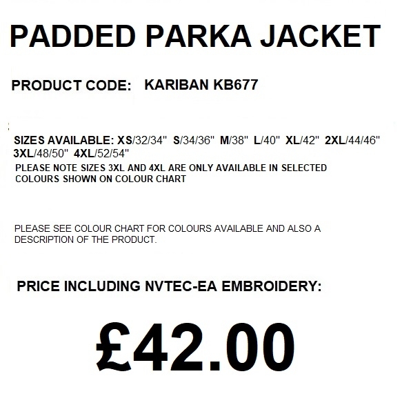 KB677 KARIBAN PARKA JACKET DESCRIPTION
