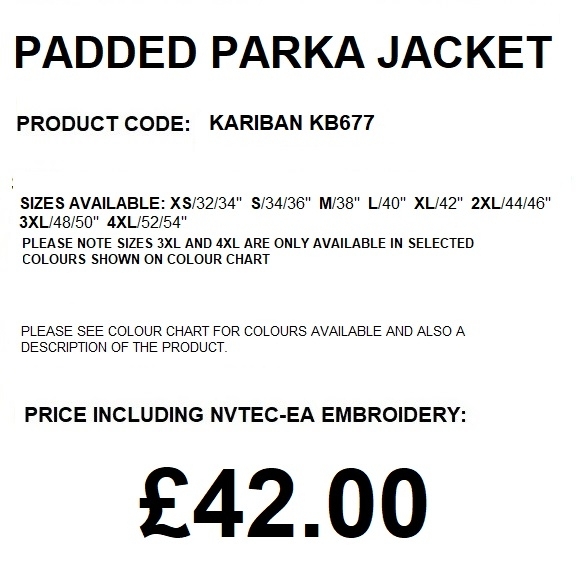 KB677 KARIBAN PARKA JACKET DESCRIPTION