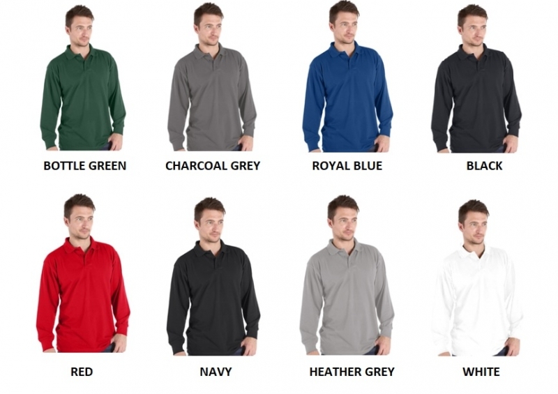 RK14 LONG SLEEVE COLOUR CHART